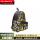 范思哲（VERSACE） 复古大容量拉链Logo 尼龙 背包双肩包 男女同款情侣款 黑色 基础装(包+防尘袋)