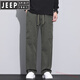 JEEP SPIRIT American Trendy Brand Working Pants Men's Loose Straight Paratrooper Pants 2025 Summer Thin Sports Charge Casual Pants 9856-Military Green M [Merchant] 90~110Jin[Jin equals 0.5 kg]