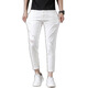 TTPMER Pantalons à neuf points Rippés Men de jean blanc court hommes Mens élastiques à la mode élastiques 9 points 2025 Black and Grey 1048 Pantalon neuf points QN [Élasticité élevée 27 taille = taille 2 pieds