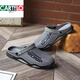 CARTELO trendy brand hole shoes two-wear men's beach shoes men's slippers summer bag-toe anti-slip sandals new style for men's 3881 blue 40
