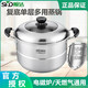 Shunda household 304 food grade stainless steel thickened single layer steamer 26cm cooking pot 24cm soup pot induction cooker universal Item No. <SDF-9311> 1 layer - diameter 26cm 304 food grade stainless steel