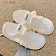 Feizhijianqi été respirant et chaussures de femme instable chaussures en mesh chaussures d'entraînement chaussures chaussures plates avec jupe chaussures blanches polyvalentes 3527 beige 35