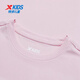 Xtep Children's Short T Summer Boys and Girls Small Medium and Large Children Soft Skin-friendly Comfortable Breathable Hygroscopic Quick Dry Fashionable All-match T-shirt Fairy Tale Powder 160