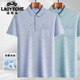 
Classic car ice silk short-sleeved T-shirt middle-aged men's lapel daddy suit 2025 summer new thin cool breathable polo shirt ice silk-9923 blue real pocket M 48/165