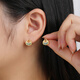 Little Silversmith Jadeite S925 Silver Ruyi Earrings for Women Chinese Style National Style Jade Niche High-end Lucky Earrings Earrings for Gifts