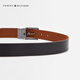 
TOMMY HILFIGER [Double-sided] Men's retro pin buckle leather business casual belt belt AM0AM12053 Black brown GB8 105cm
