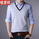 
Hengyuanxiang shirt collar fake two-piece T-shirt men's long-sleeved middle-aged spring and autumn base shirt Korean style slim knitted T-shirt men's trendy top 3878 red L reference 115-130Jin [Jin equals 0.5 kg]