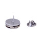 Shengbei men's brooch suit brooch mechanical gold/silver gold-plated collar pin suit punk corset collar button round silver movement brooch + cufflink set