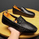YRC Yierkang Doudou shoes men's summer new men's shoes Korean version versatile men's casual leather shoes one foot and one foot drive lazy 825 white 39 (wide feet and fat feet and one size larger)