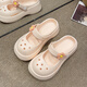Heacooa girls zwei tragen Hausschuhe 2025 Neue Sommer Kindergefühlsloch Medium Big Children Girl Light Beach Schuhe Beibai 40