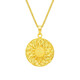 Yiqi Lao Phoenix 999 Hong Kong boutique Yuesha gold-plated gold Fu Yuanyuan pendant New Wanfu Jin'an necklace S old Fu Yuanyuan pendant + 0 type necklace Lao Fengxiang quality