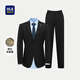 Heilan House (HLA) Imitation Wool Suit Men's 25 New Elastic Elastic Waist Wedding Suit Men's Autumn Black 59 (suit + pants) M 170/92B Recommended 126~136Jin Jin equals 0.5 kg