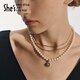 She s Qianzi fashionable and elegant craftsmanship pearl short necklace necklace light luxury high-end clavicle chain birthday gift for women necklace 6mmSPP8719277