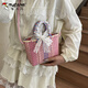 Woodpecker Handmade Braided Bag Women's 2025 New Seaside Holiday Shoulder Bag Tote Bag Beach Vegetable Bag Handbag Green