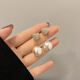 DL 1998 Fat Donglai same style real pearl earrings women's earrings light luxury design earrings white pearl earrings