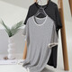 Sophie Ser Round Seck Shece Lint Risted Thind Sweater для женщин 2025 Летняя мода Универсальная повседневная черная полоса