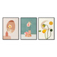 Hualeji Nordic style living room decoration painting modern simple dining room bedroom wall mural sofa background wall soft decoration painting T1477 2030cm triptych 9mm thin plate texture cloth film (