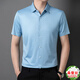 Mengte Sommerkleidung komfortables Kurzärmel-Hemd für Männer im Sommer Neue Männer mittleren Alters Casual Plaid kostenloses Revershemd für Männer 9195 Graublau M 170 170 [Empfohlen 120-135jin [Jin gleich 0,5 kg]]]