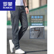Romon Sommer dünne Tennisjeans Männer 2025 neue, lose Männer gewaschen die elastische schlanke trendige Hosen 9866 Hellblau (1 Pack) 28