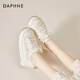 Daphne Mesh Pannel Chaussures pour femmes 2025 Été Thin Breathable et Summer Summer Chaussures blanches Hauteur-Enhancing Chaussures décontractées pour les femmes Beige 36