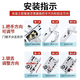 
Pupan bedroom door lock household universal wooden door lock adjustable lock old door handle old door replacement lock free Moonlight silver 13548 copper tongue + key 3550mm
