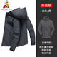 Scarecrow's new outdoor jacket for men in spring, autumn and winter, plus velvet and thickened mountaineering clothing, youth removable hood, windproof jacket, 6266 black three-in-one plus velvet style XL (recommended 120-140Jin Jin is equal to 0.5kg)