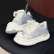 
Graffiti niche design sense board shoes for women ins trendy 2025 spring and summer new color-blocking thick-soled height-enhancing casual sports shoes Panda color [upgraded wear-resistant film] 37