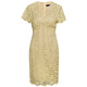 ROEYSHOUSE French lace V-neck yellow dress for women 2025 summer new elegant slim hip skirt 12178 yellow XL