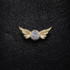 Angel Wings Men's Brooch Light Luxury High-end Corsage Simple Suit Decoration Lapel Pin Creative Pin Badge Accessories Gold One