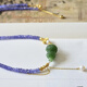 Floating tanzanite gem faceted clavicle chain jasper carved gourd pendant animal year gift picture customized version