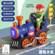 Zhicheng Minchuang Children's Electric Train Simulation Retro Steam Spray High-Speed ​​Railway Green Train Toy Gift for Boys Aged 1-3 Upgraded Version - Electric Universal Spray Train - Blue Battery Version Free Ordinary Battery + Screwdriver