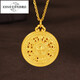 IosnIOSN gold official flagship store 999 pure gold eight treasure compass pendant pure gold small gram heavy gold ornaments couple pendant eight treasure compass pure gold pendant small version about 1.1g