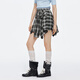 moussy 2025夏季新品假美式辣妹风假两件格纹半身裙028ISA31-4121 025花纹黑色 S