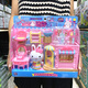 
Shantoulin Village Pink Rabbit Mini House Little Rabbit Ice Cream Shop Bedroom Kitchen Kitchenware Girl Playing House Toys YY17081 Yiyan Pink Rabbit Mini Toast