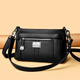 Jingshi Frauenbag 2025 Neue Frauen Umhängetasche High-End Small Square Bag mittleren Alters vielseitiger Crossbody-Tasche weiches Lederschwarz