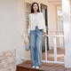 Xiangying Xiaoxiangfeng Kurzjacke für Frauen 2025 Herbst neuer Stil Prominente französische Stil Rundhals Hals weiß hohl Top Egret Weiß S