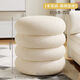 Cangjin cream style makeup stool home dressing table stool girls bedroom simple pouf internet celebrity round stool manicure chair chair off-white 35*40 four-layer dressing stool recommended model