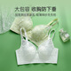 莫代尔兔耳朵内衣女夏天薄款大胸显小胸收副乳聚拢防下垂文胸全罩杯胸罩 【大胸显小】浅绿色 75C