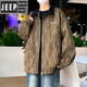 JEEP SPIRIT jacket men's spring and autumn 2025 new jacket thin tops for teenagers casual workwear jacket K15832 white gray M