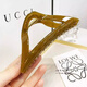 Tang Funi and Zhao Lusi's same style triangle gripper for women, high-end high ponytail hairpin for the back of the head, new temperament shark clip, Ruth's same caramel color hairpin, about 11.5cm