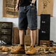
Yiling Yibei's new American casual denim shorts men's summer loose large size versatile five-point pants 9926 blue 28 suitable for 90-105 Jin [Jin equals 0.5 kg]