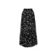 Eifli (eifini) Eifli's light and flowing waist beef tendon black cashew flower long cake skirt for women 2025 summer new style snow crystal black M