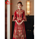 
Yifen Mengyi Velvet Xiuhe Clothing 2025 New Wedding Wedding Dress Chinese Bride Clothing Dragon Phoenix Gown Wedding Clothing Chinese Style Autumn Handmade Bead Flower Heavy Industry-Velvet Style S