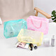 Transparent printed PVC travel wash and shower cosmetic bag floral wash bag travel large capacity waterproof cosmetic bag blue floral wash bag 1 piece