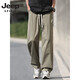 JEEP SPIRIT Jeep Men's Pants Summer New American Trend Straight Pants Military Green Thin Breathable Ice Silk Pants Cool and Quick Dry 6632 Military Green + 6636 Military Green L