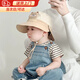 
U/MUDI Baby Hat Spring and Summer Sun Hat Baby Big Hat Sun Hat Men and Women Children's Sun Hat Shawl Fisherman's Hat Khaki Bear (Shy Bear Front and Back Veil Fisherman's Hat) 1-4 Years (48-52CM) x One Size (Baby Head