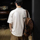 
Short-sleeved POLO shirt men's American classic retro summer bamboo joint cotton loose Henry neck men's T-shirt men's top NB319 white 2XL Recommended 160-180Jin [Jin equals 0.5 kg]