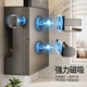 MNICN water heater shielding cover kitchen gas wall-mounted stove shielding decoration magnetic pipe hook hole board storage rack three-piece set A width 40*height 30*depth 17 gun gray