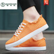 
Woodpecker summer thin canvas shoes for men 2025 new men's casual shoes for youth trendy breathable flat shoes for men 6636 black and white 40