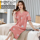 Modal Pyjamas für Frauen Sommernachthemd für modale Baumwolle kurzärmelige Sommernachthemen dünne mittlere und junge Mütter-Hauskleidung Y9906 m (80-100Jin [Jin ist gleich 0,5 kg])